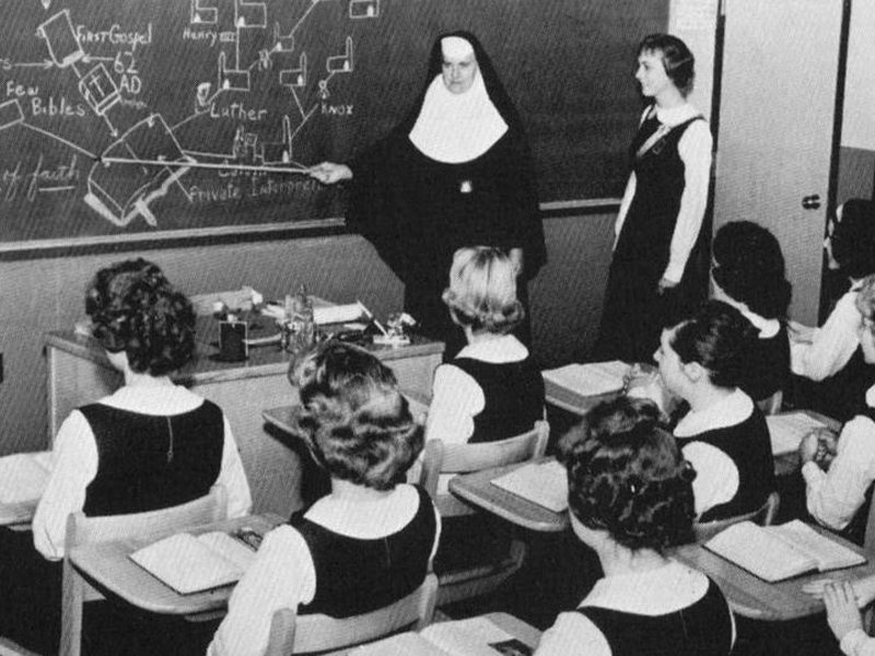 From Chalkboards to Mass: A Day in the Life of a 1950s Catholic School Student